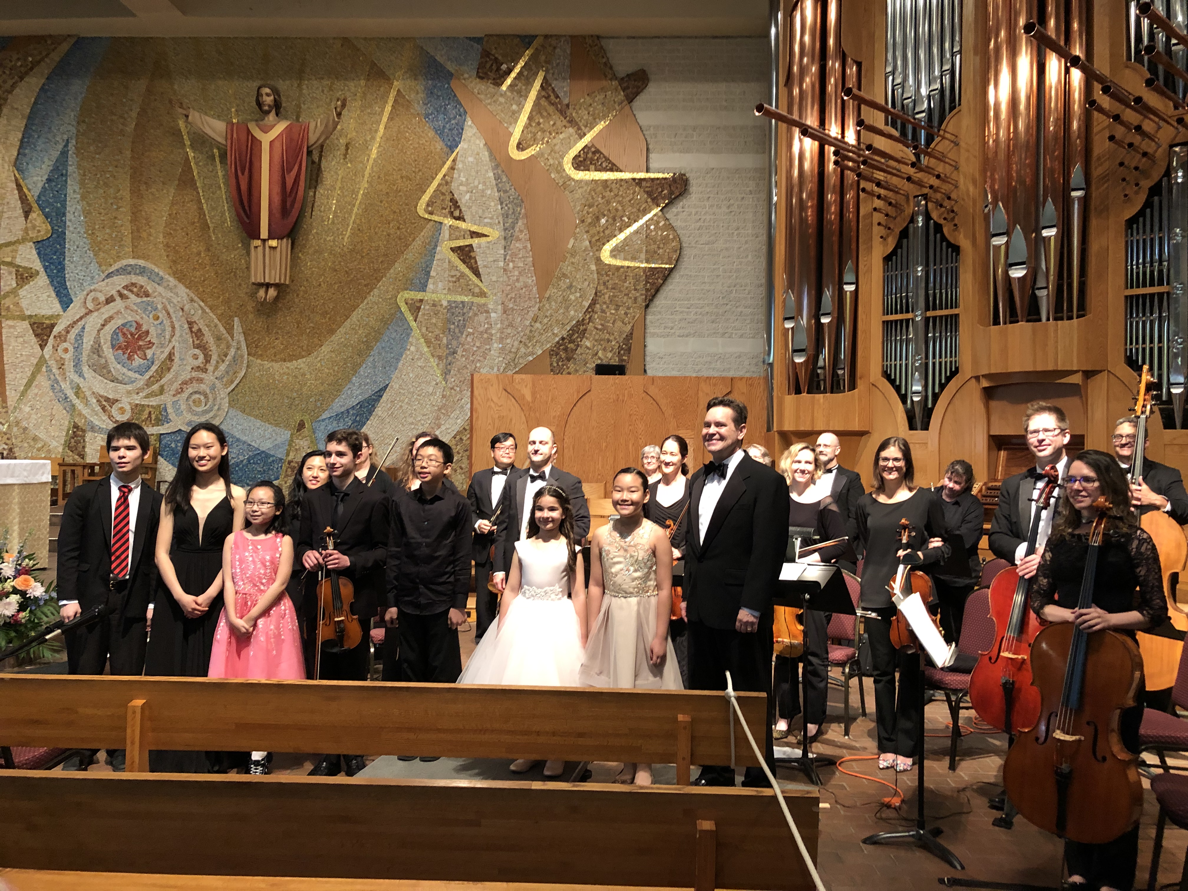 2019 Concerto winners with Amadeus Orchestra